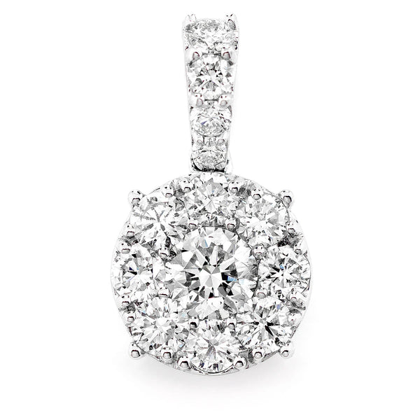 Solitaire Mosaic Diamond Pendant