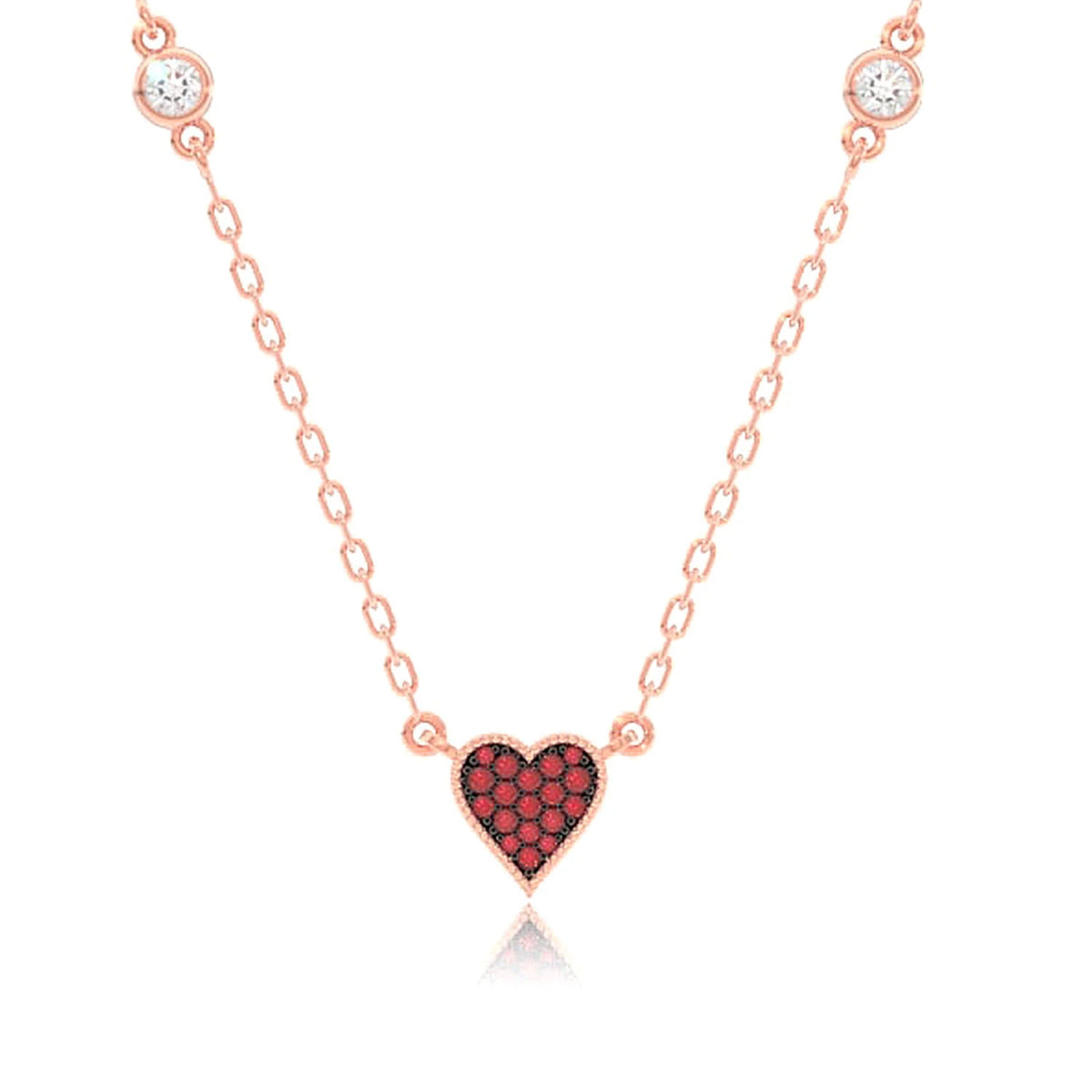 Heart Playing Card Symbol Diamond Necklace