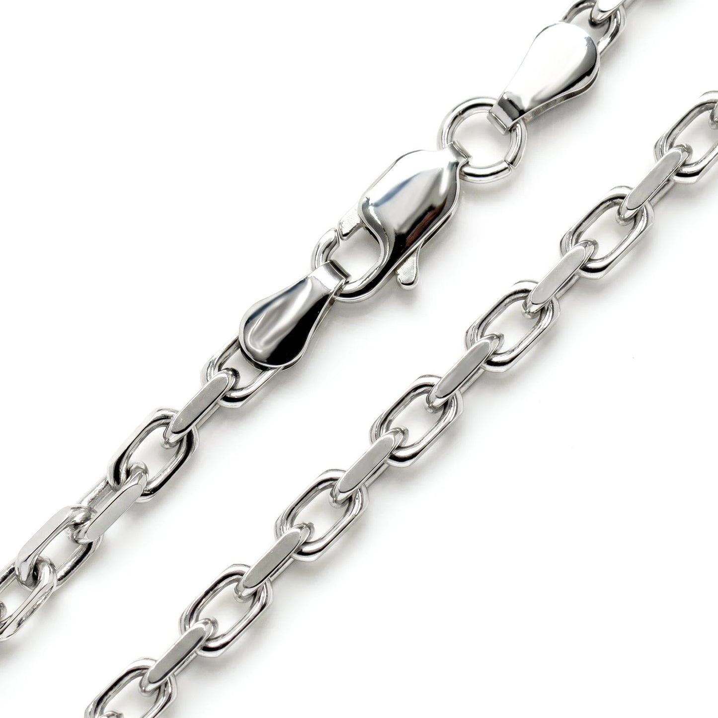 Sterling Silver Boxed Rolo Chain in 925 sterling silver, 3mm width, detail view