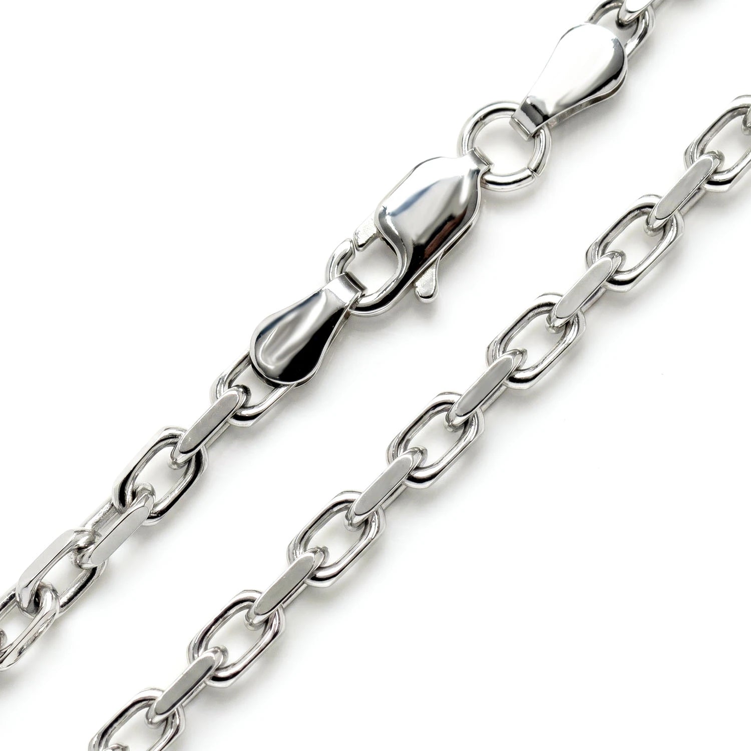 Sterling Silver Boxed Rolo Chain in 925 sterling silver, 3mm width, detail view