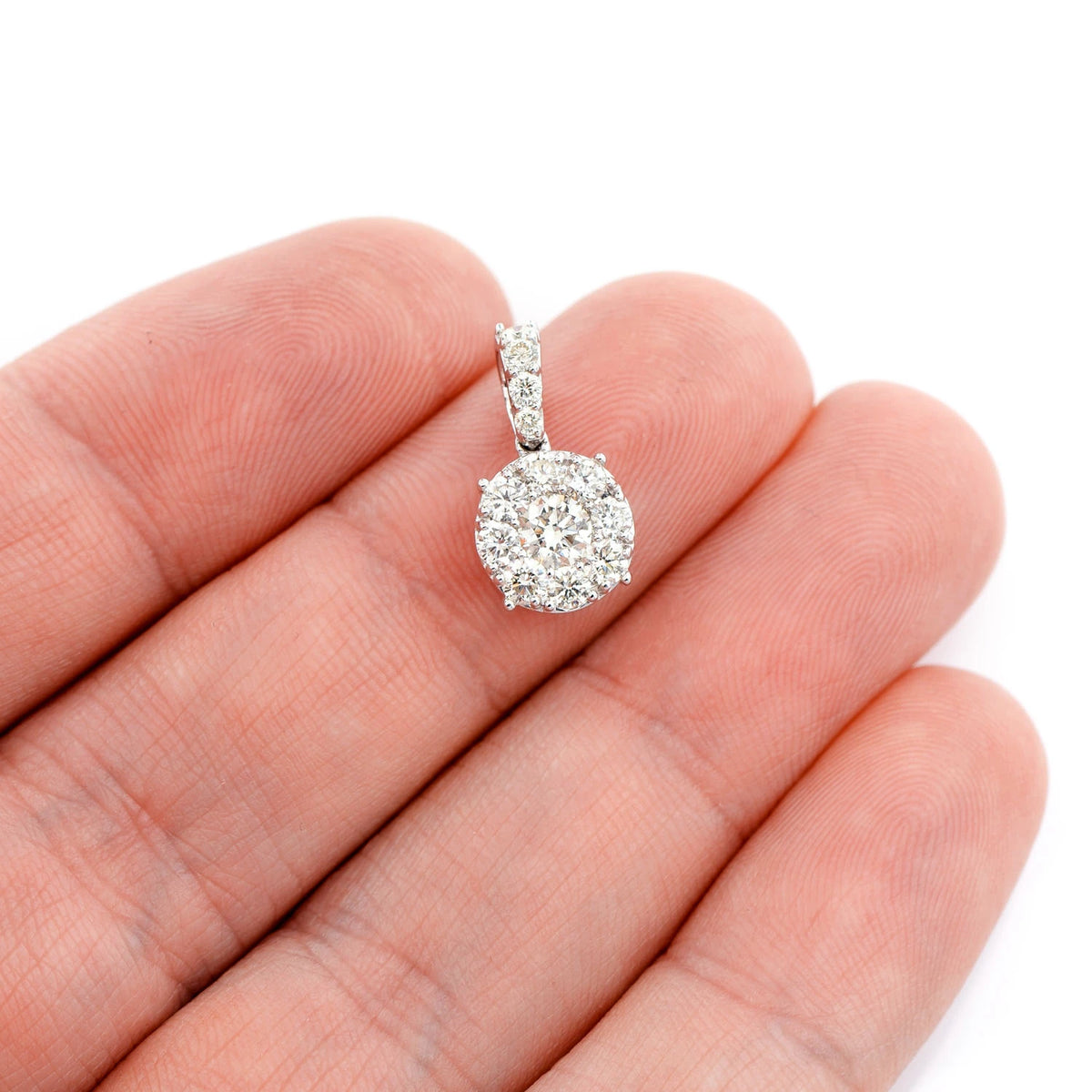 Solitaire Mosaic Diamond Pendant