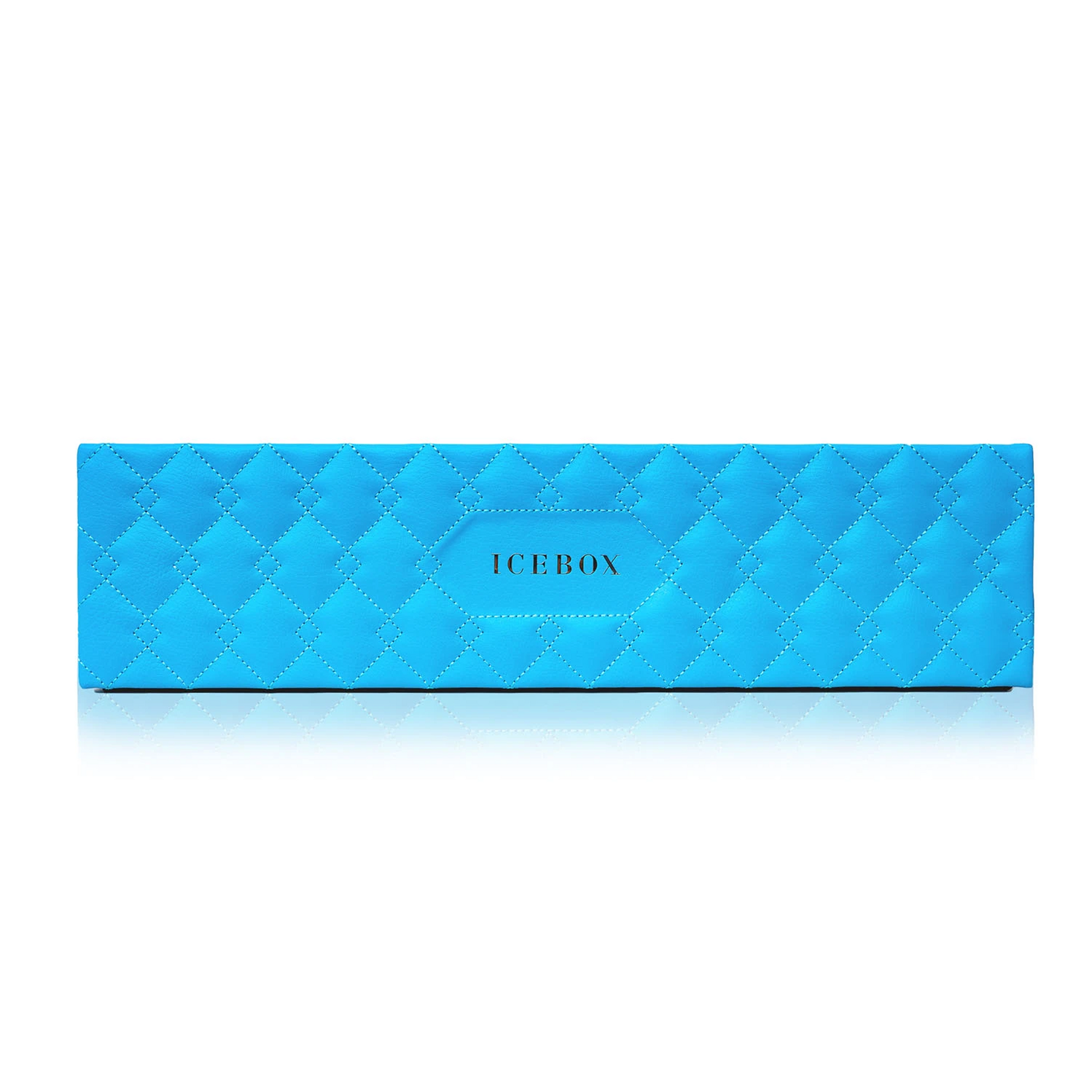 4-Inch Leather Vault Tray in blue, side view 2