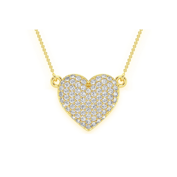 Bubble Heart Diamond Necklace