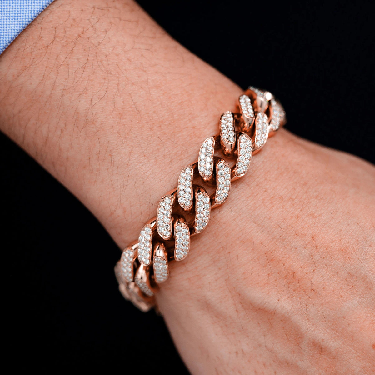 14mm Miami Cuban Link Diamond Bracelet
