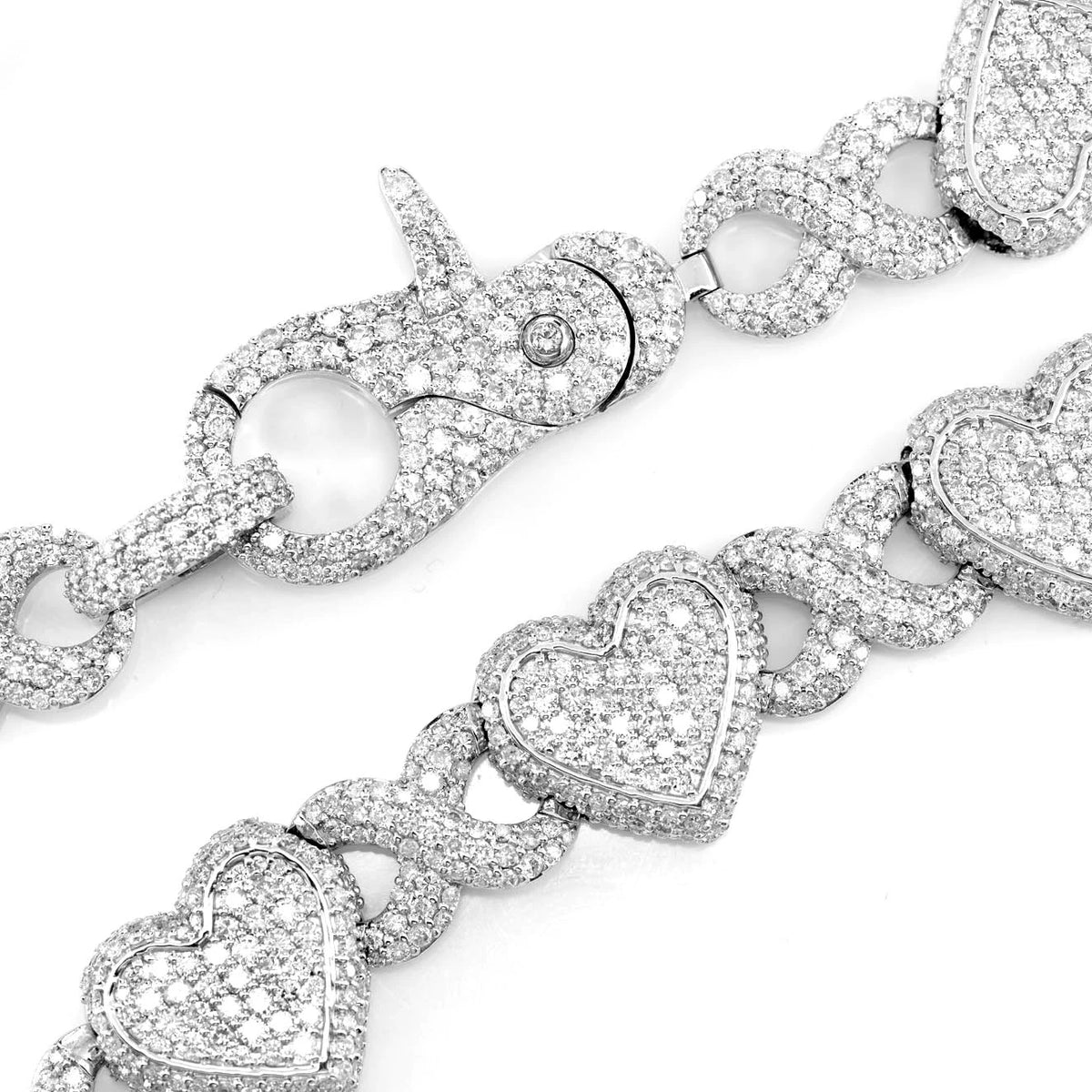 Heart Infinity Link Diamond Necklace