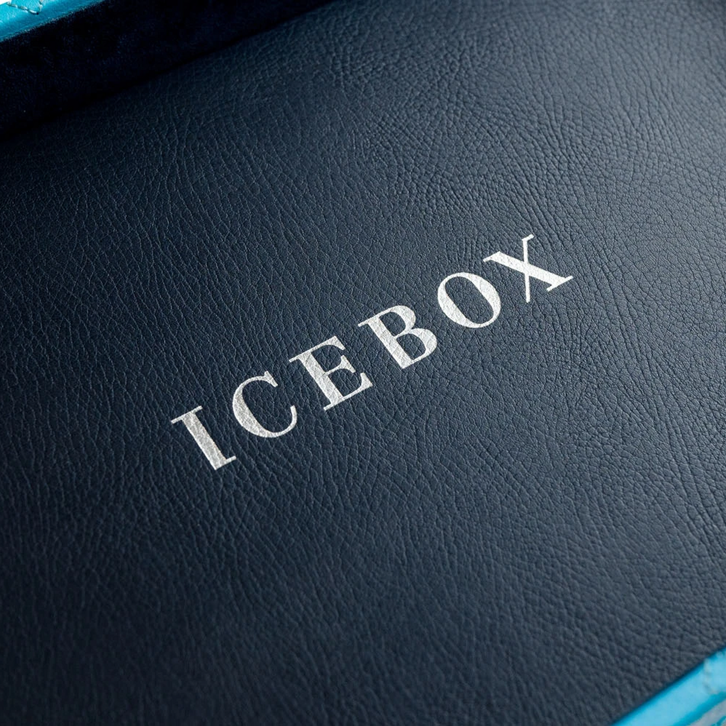 2-Inch Leather Vault Tray in blue gold, detail view 5