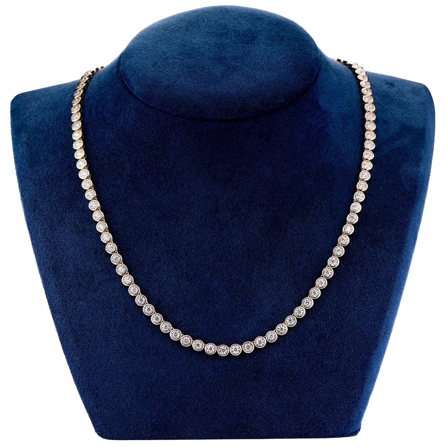 Bezel Miracle Set Diamond Tennis Necklace