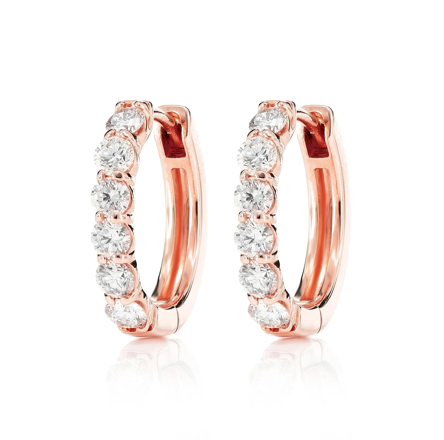 10pt Diamond Hoop Earrings