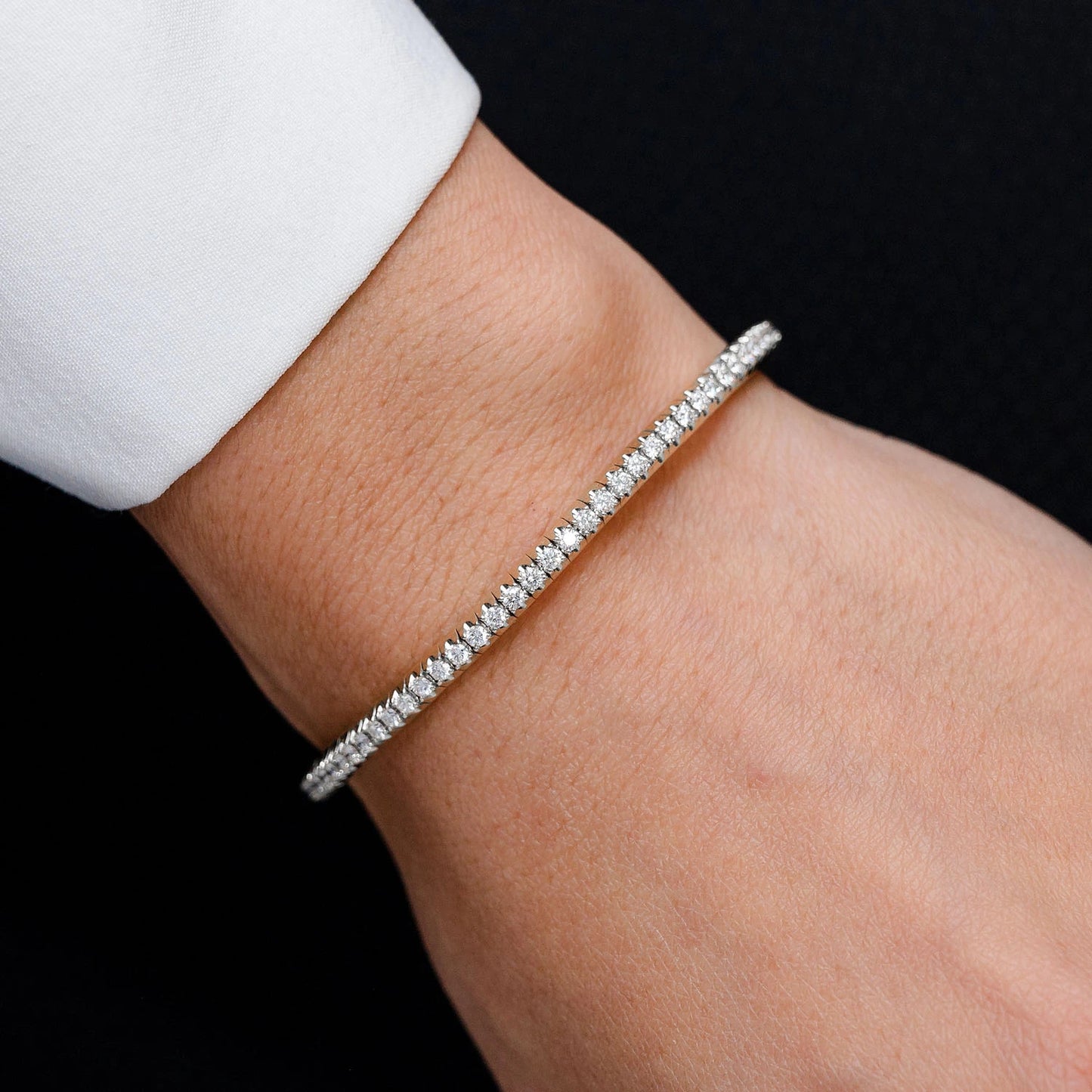 Diamond Flex Bangle Tennis Bracelet
