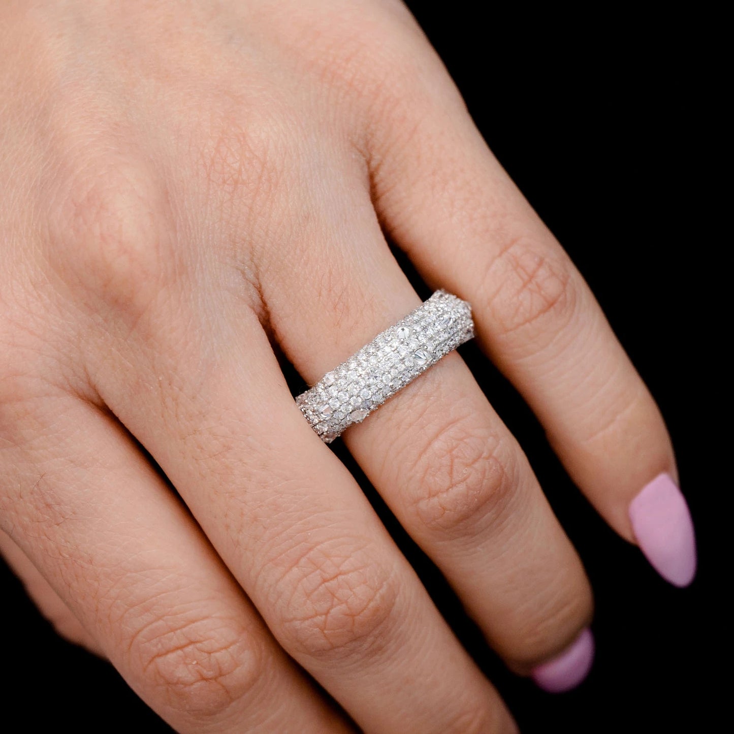 Diamond Spike Thin Band Ring