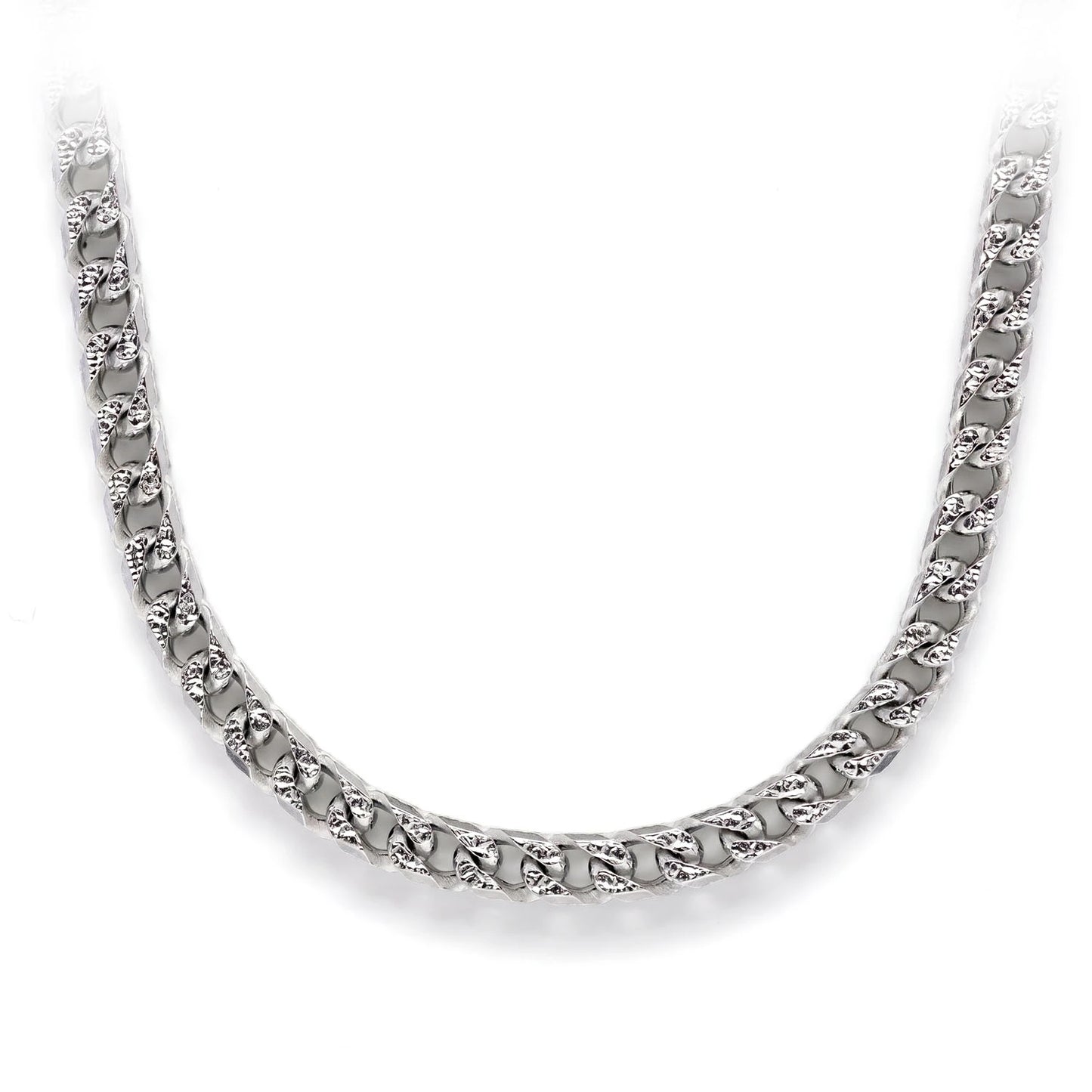 Sterling Silver Franco Chain in 925 sterling silver, 4.5mm width, front view