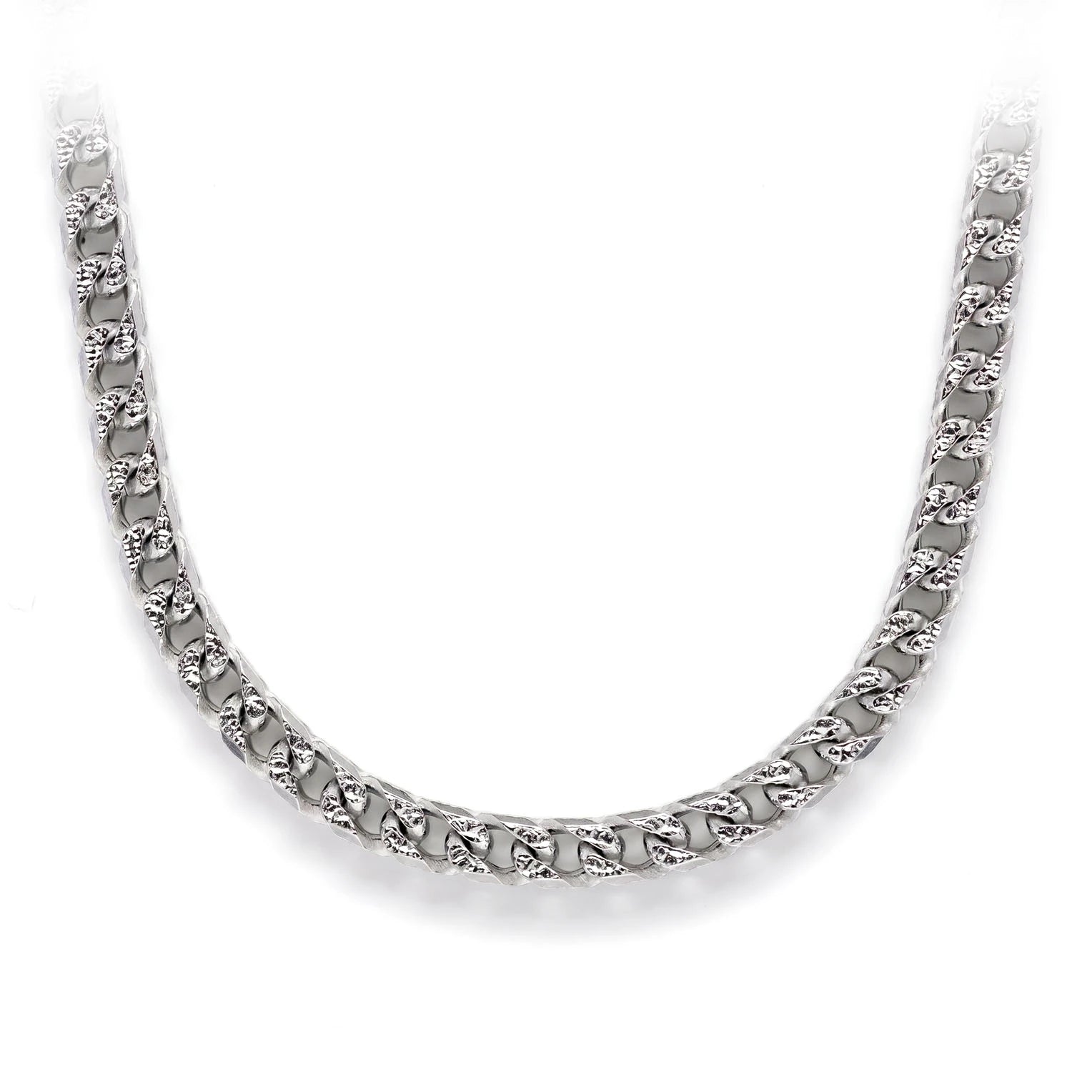 Sterling Silver Franco Chain in 925 sterling silver, 4.5mm width, front view