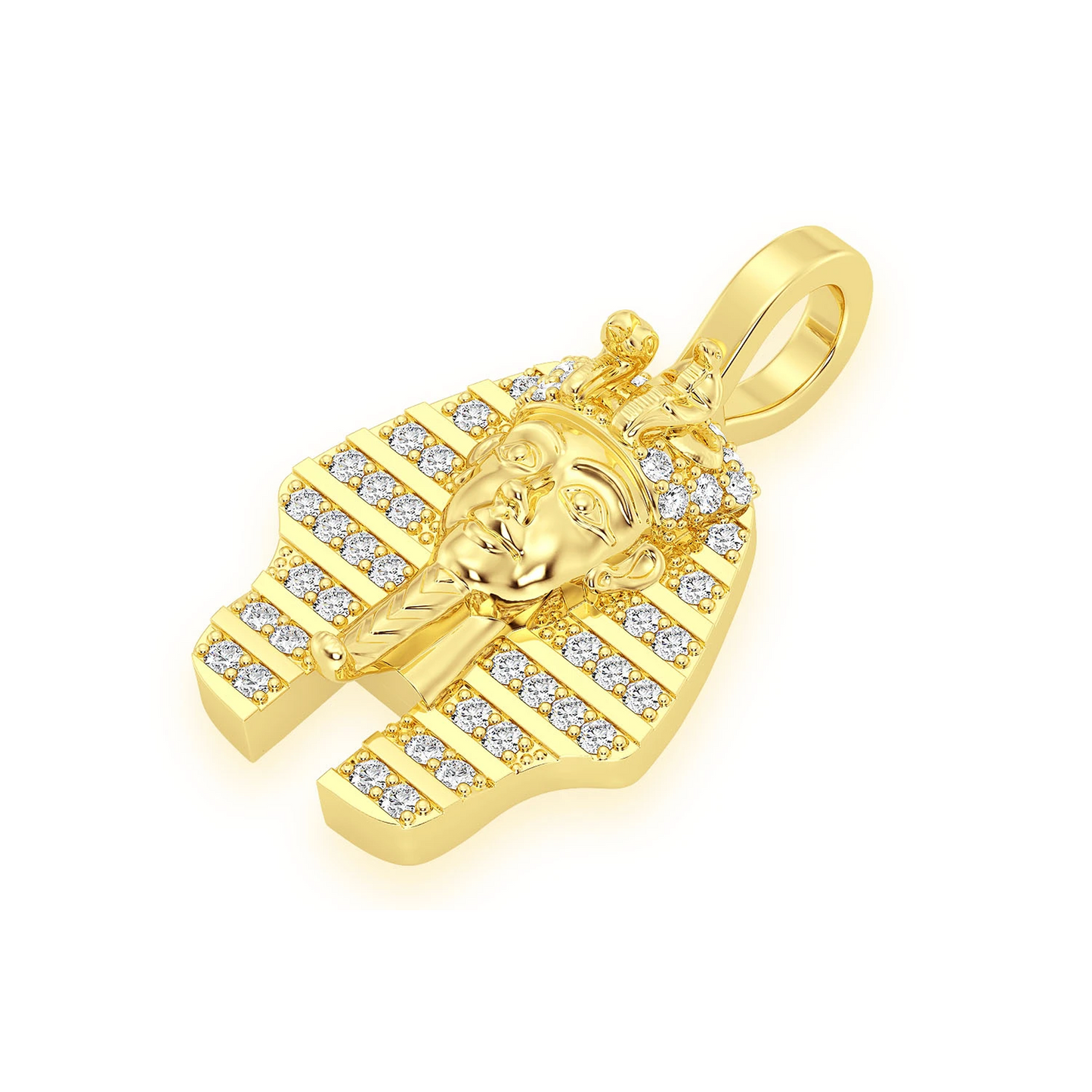 Pharaoh Diamond Pendant in 14K yellow gold, detail view