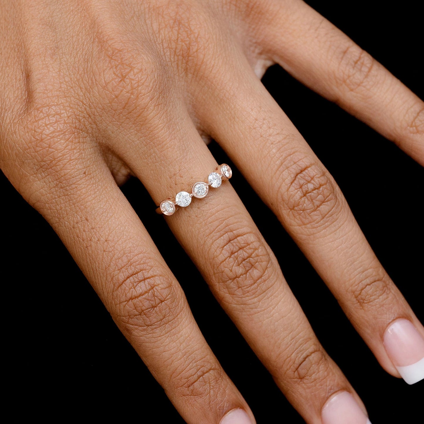 Dual Setting Ring in 14K rose gold, alternate view