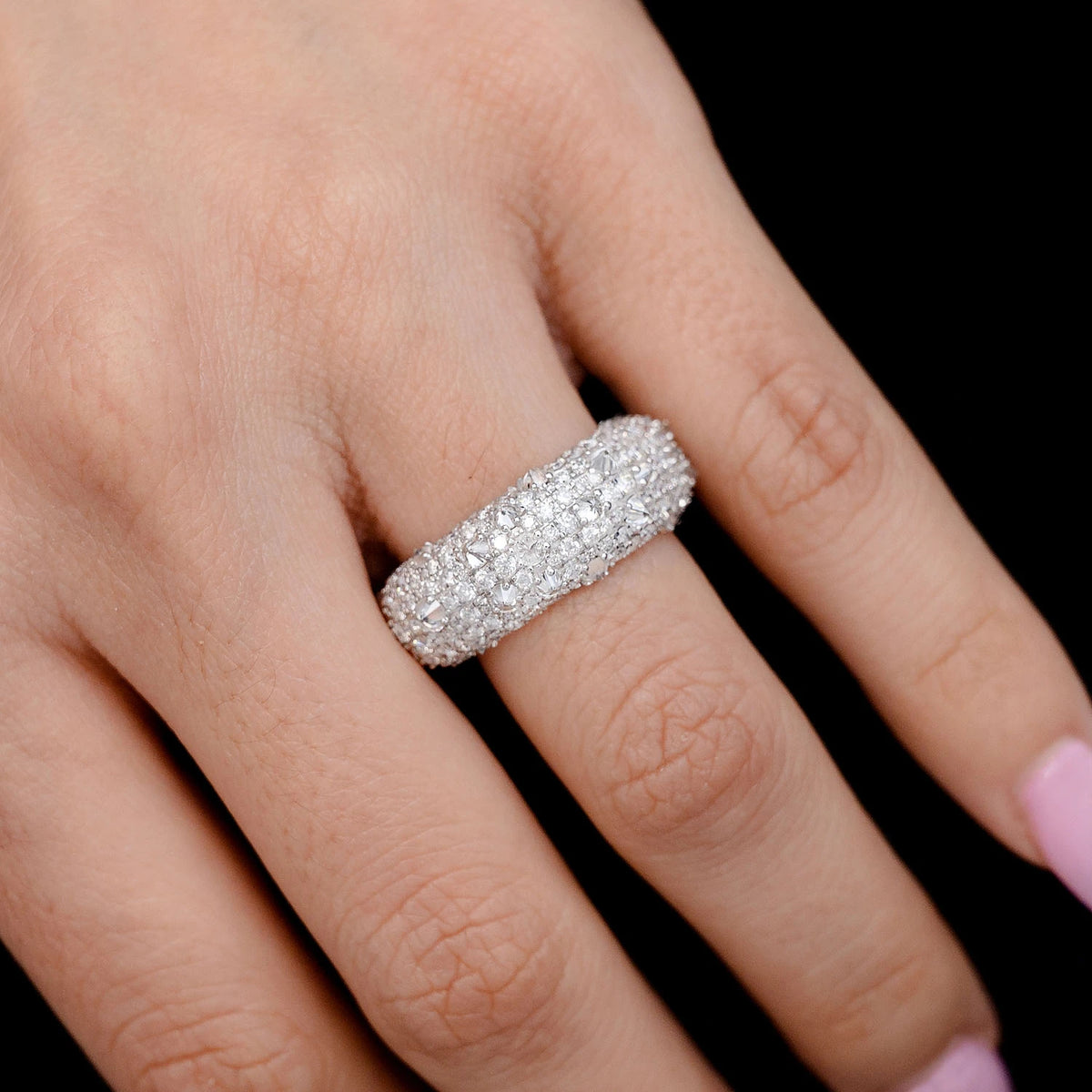 Diamond Spike Band Ring