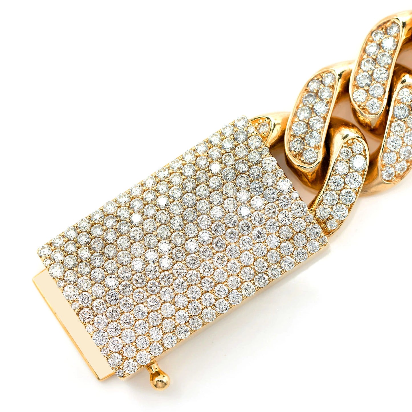 Two Row Diamond Miami Cuban Link Bracelet