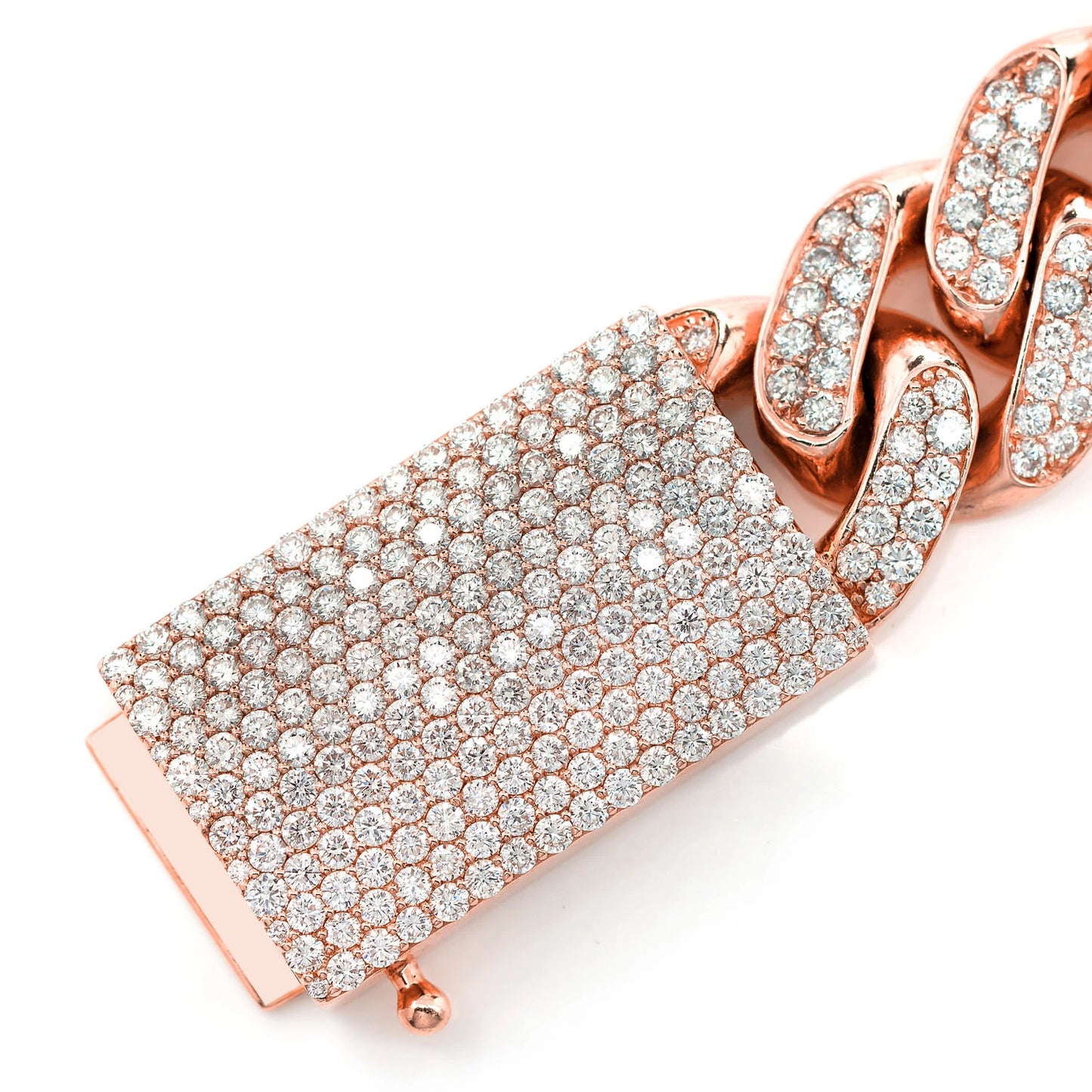 Two Row Diamond Miami Cuban Link Bracelet