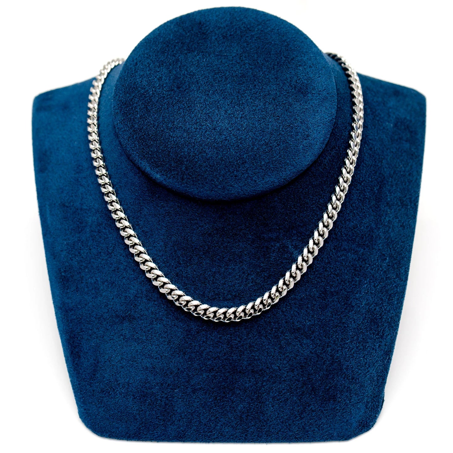 Sterling Silver Cuban Chain in 925 sterling silver, 7mm width, alternate view 3