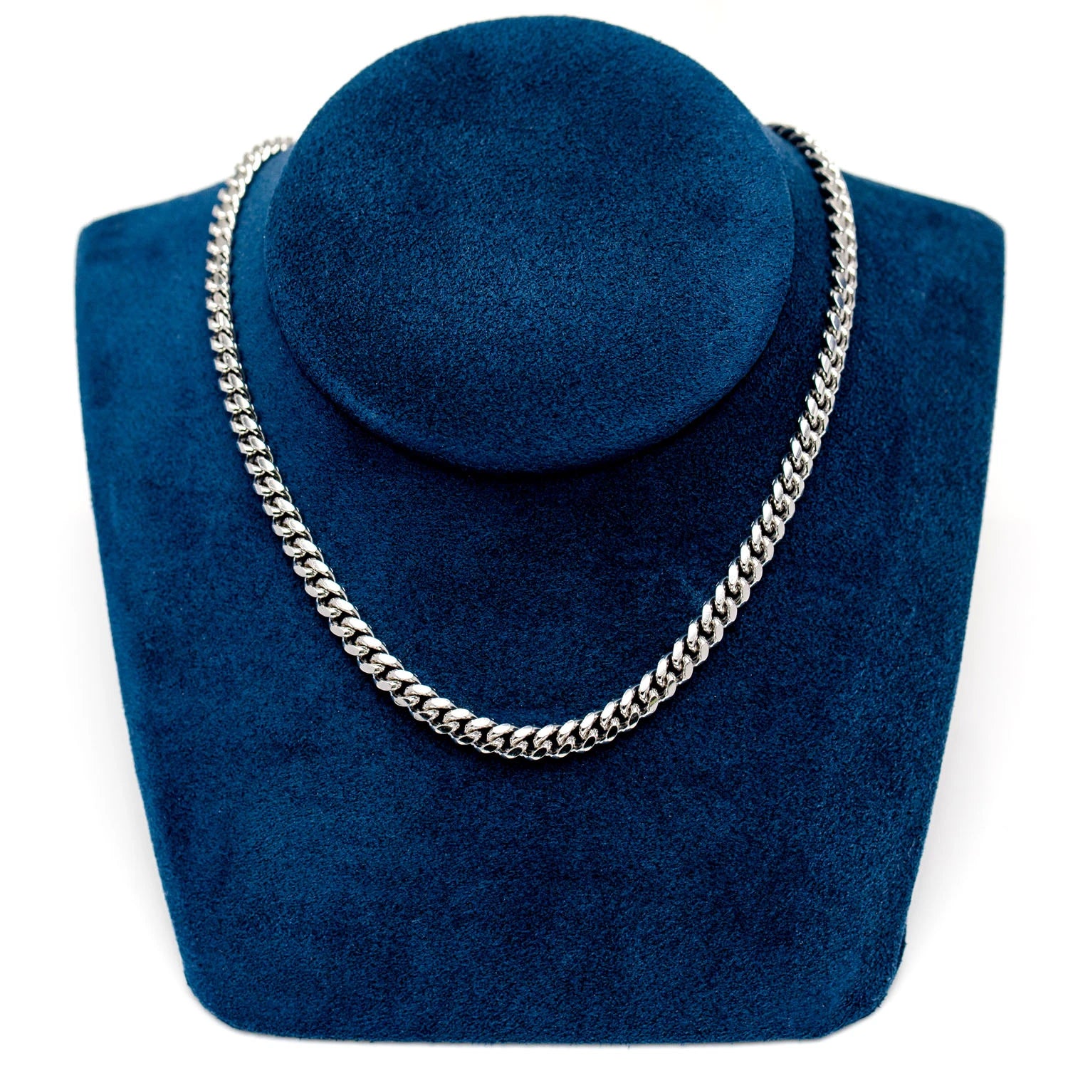 Sterling Silver Cuban Chain in 925 sterling silver, 7mm width, alternate view 3