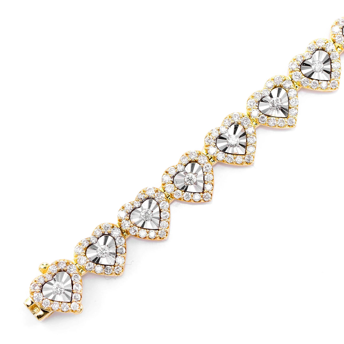 Miracle Set Heart Link Diamond Bracelet