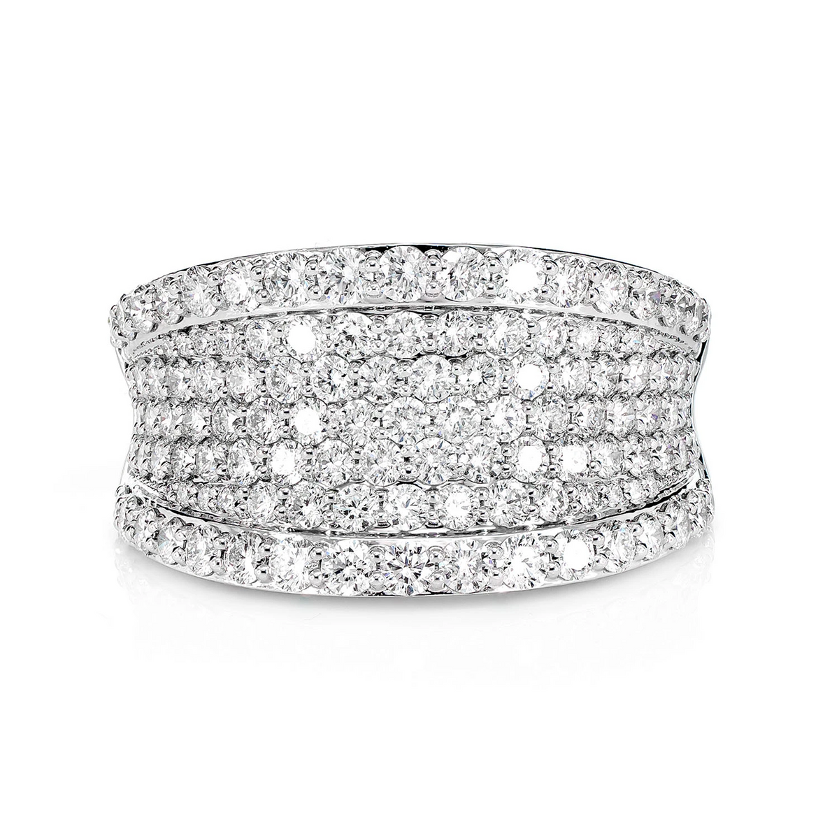 Graduated border concave ring front