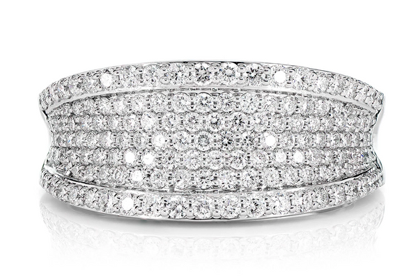 Graduated Wide Border Ring 14k