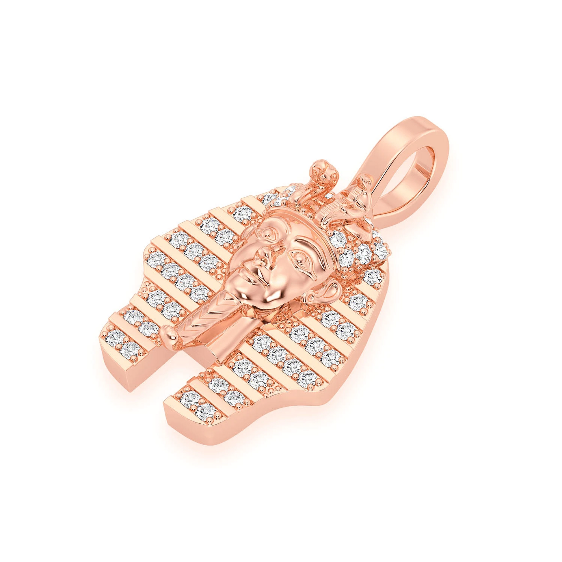 Pharaoh Diamond Pendant in 14K rose gold, detail view
