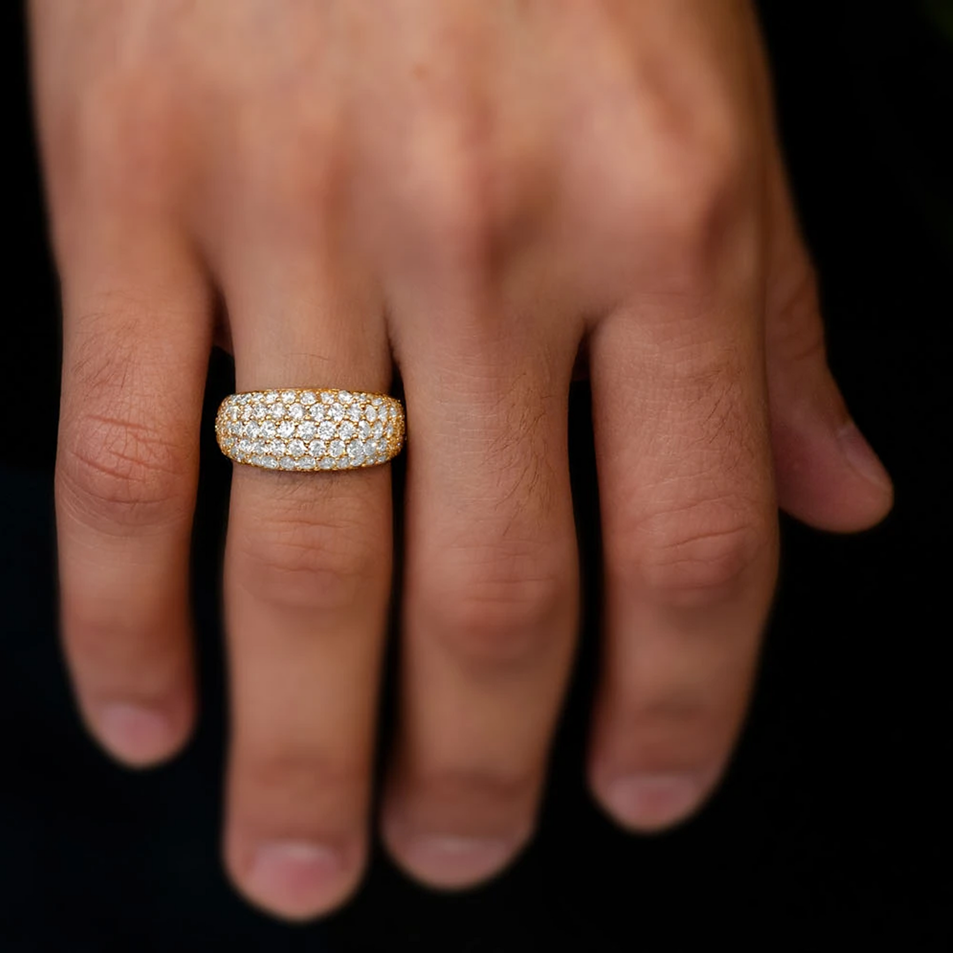 Bubbly Diamond Ring in 14K yellow gold, alternate view