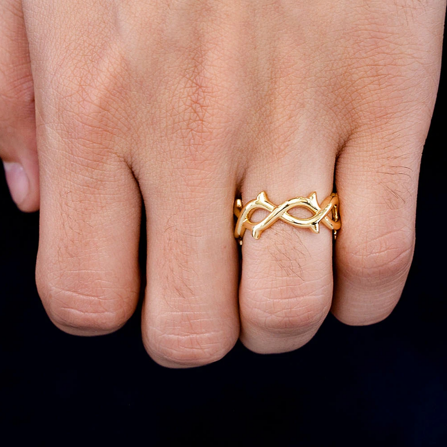 Thorn Ring in 14K yellow gold, alternate view