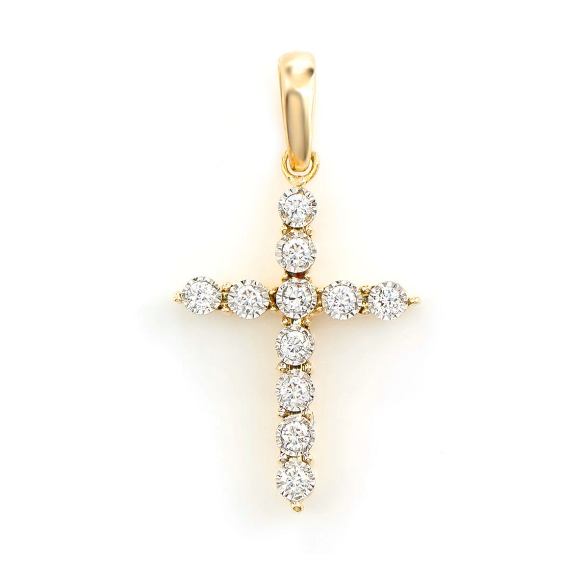 Tiny Diamond Cross Pendant