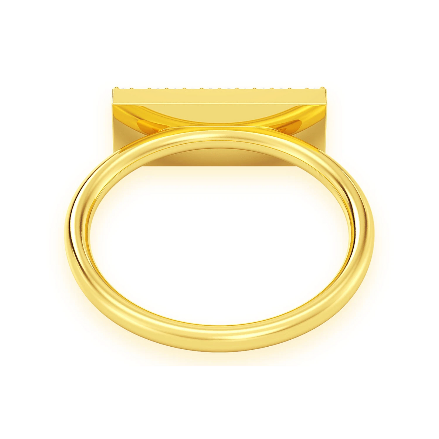 Icebox Logo Silhouette Diamond Ring in 14K yellow gold, alternate view