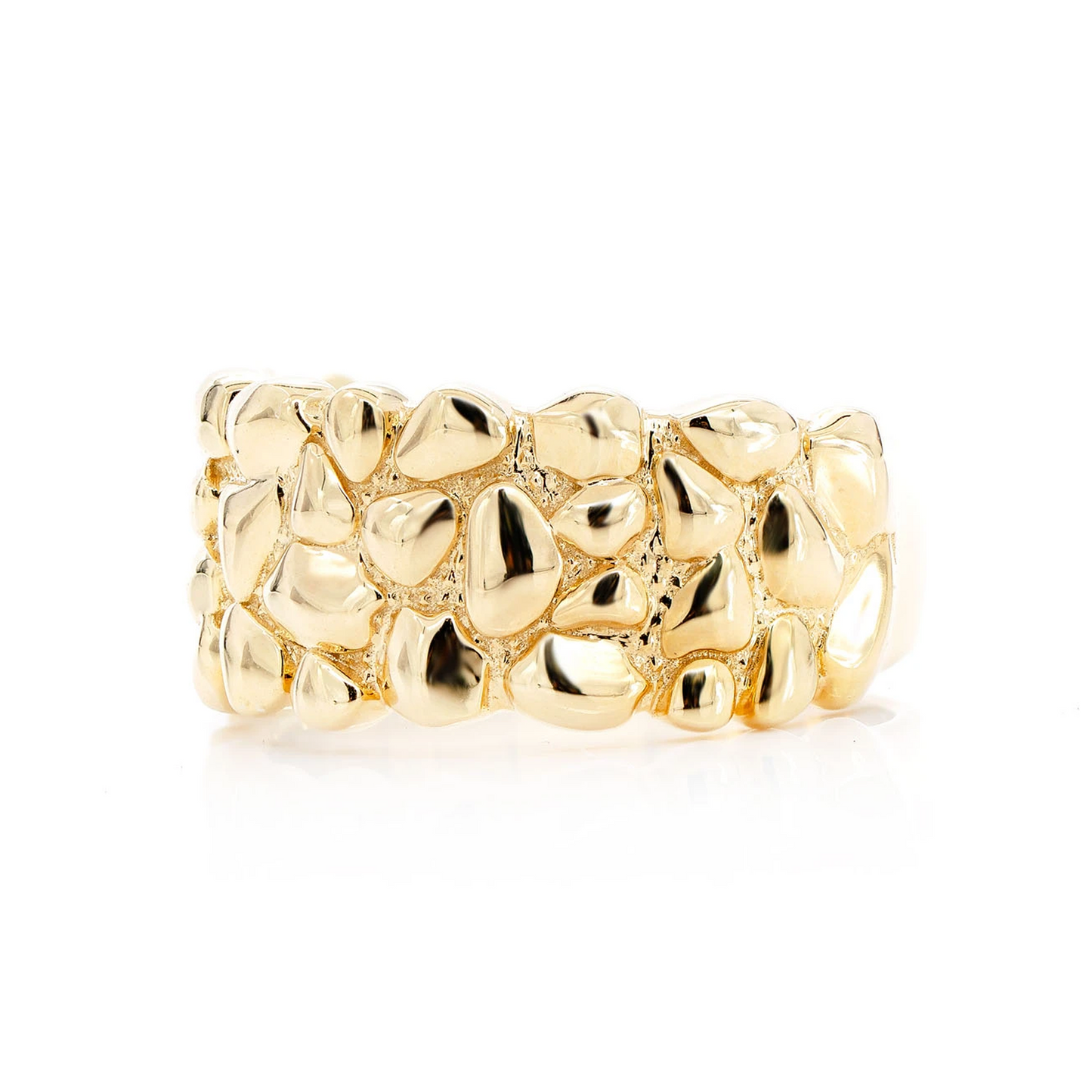 Nugget Band Ring in 14K yellow gold, alternate view