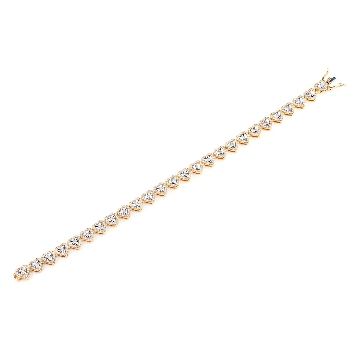Miracle Set Heart Link Diamond Bracelet