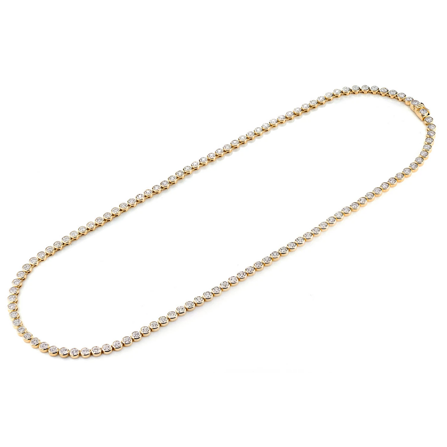 Bezel Miracle Set Diamond Tennis Necklace