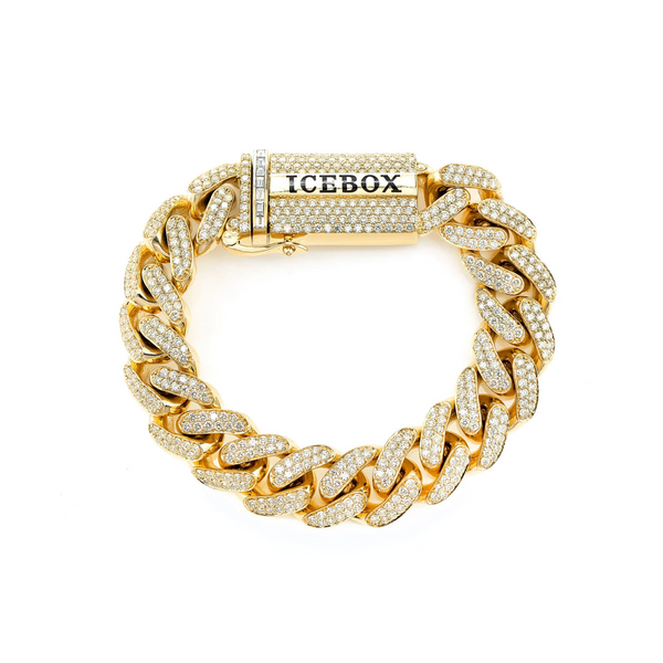 14mm Miami Cuban Link Diamond Bracelet