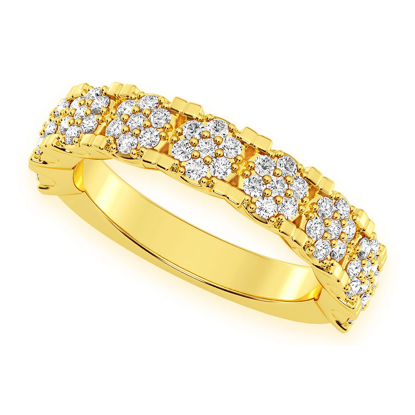 Briar Cluster Diamond Ring in 14K yellow gold, detail view