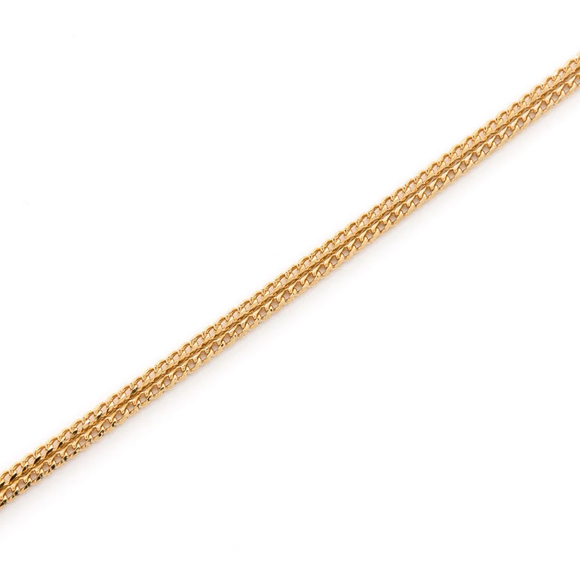 Franco Gold Chain in 14K yellow gold, 1.5mm width, detail view