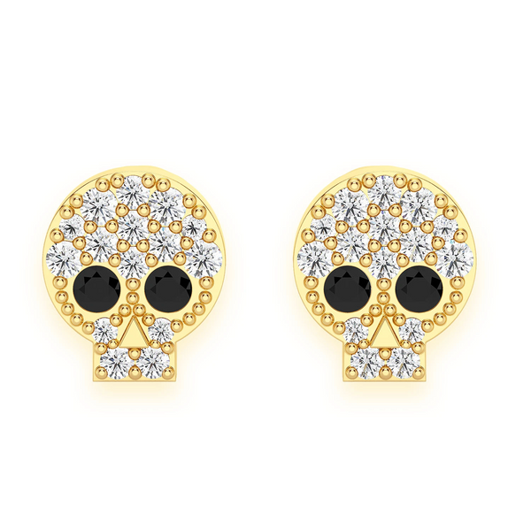 Skull Diamond Stud Earrings