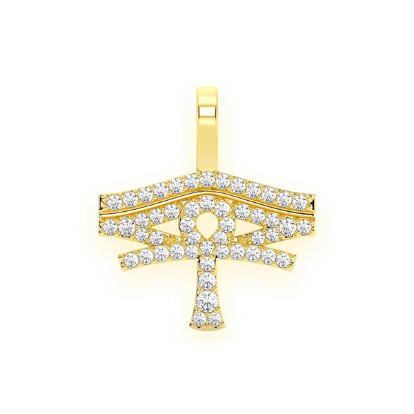 Eye of Ra Ankh Diamond Pendant