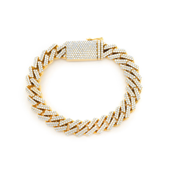 Raised Cuban Diamond Bracelet