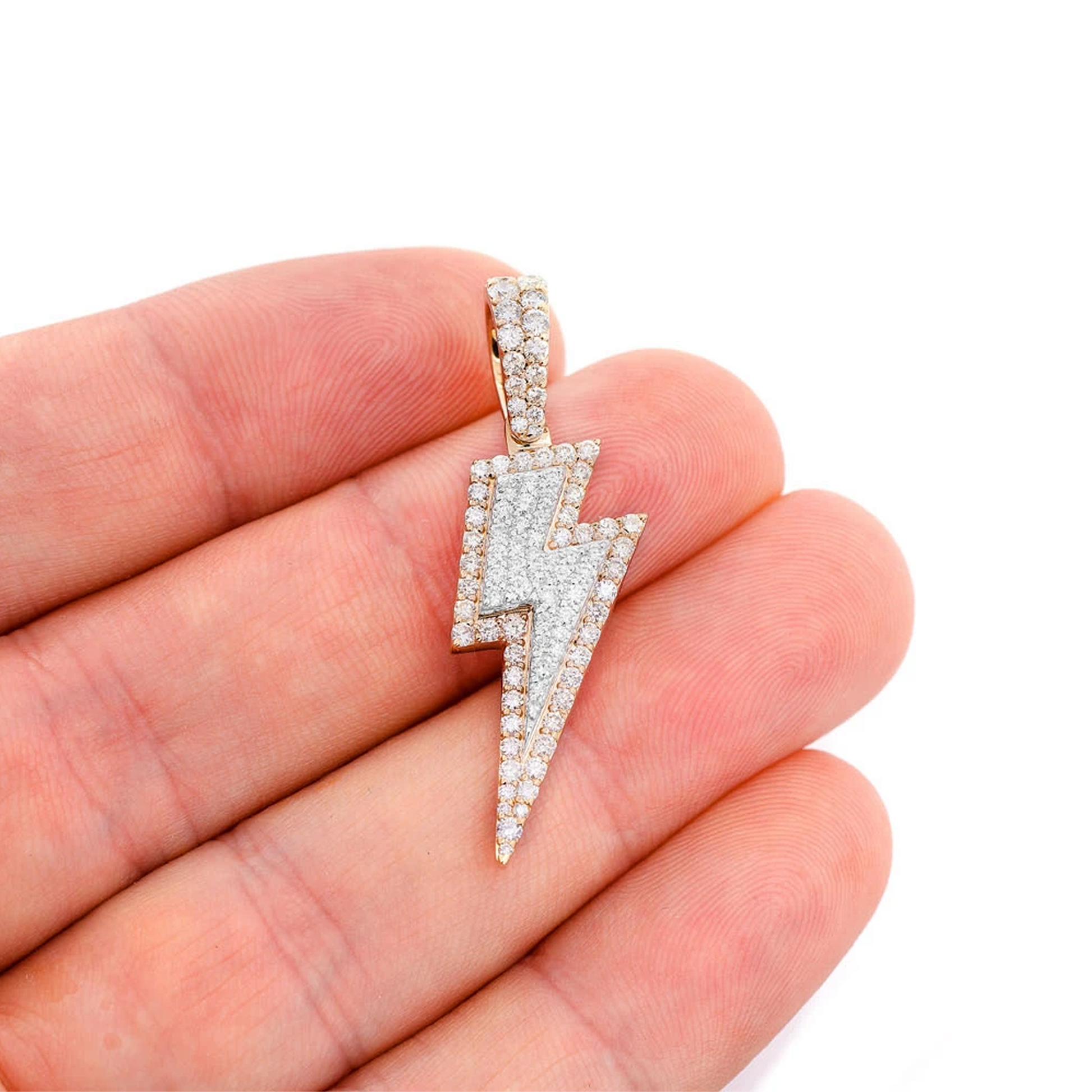 Super Lightning Pendant in 14K rose gold, Large | 1.25ctw, alternate view