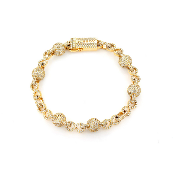 Infinity Bead Link Diamond Bracelet