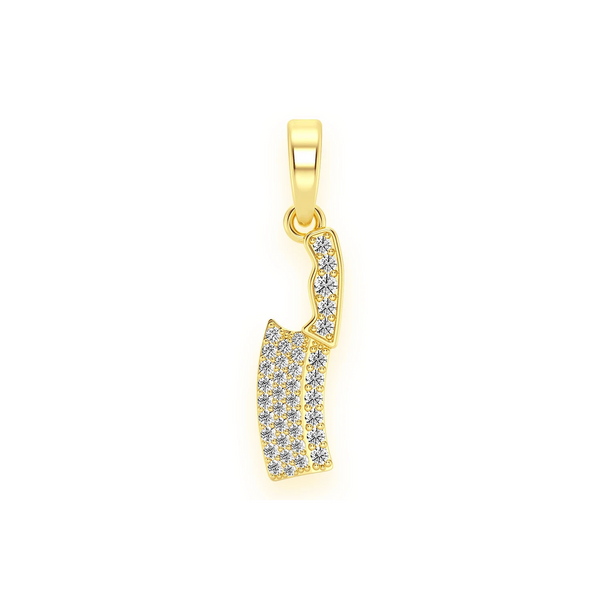 Butcher Knife Diamond Pendant