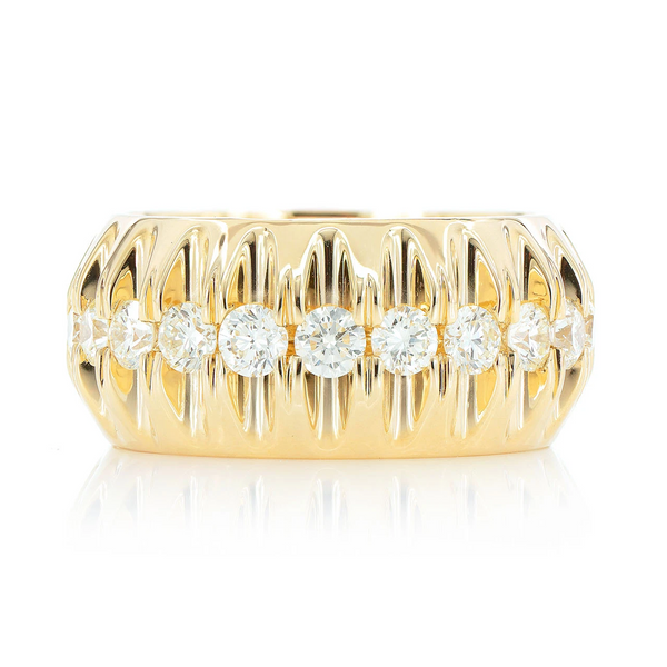 Stone Pyramid Set Ring
