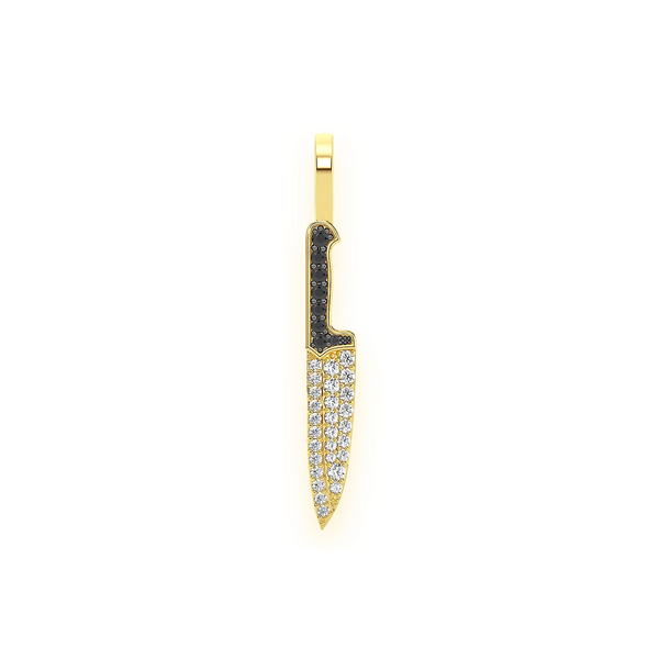 Chef Knife Diamond Pendant
