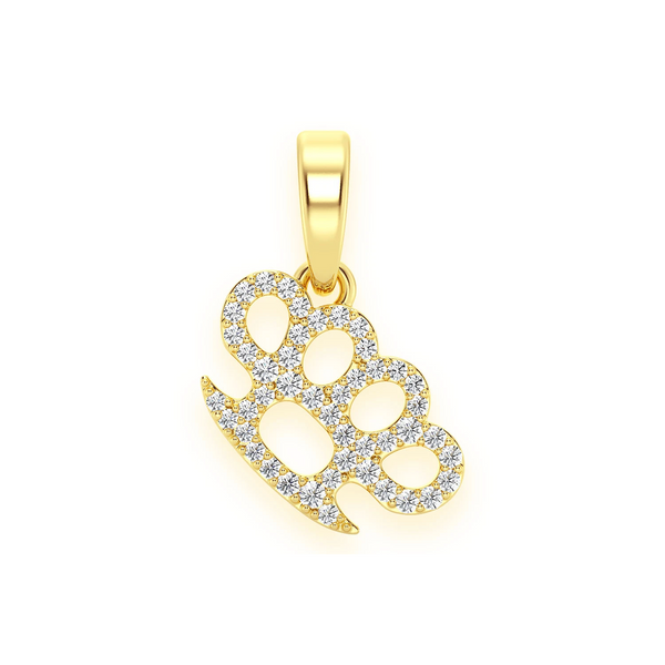 Brass Knuckle Diamond Pendant