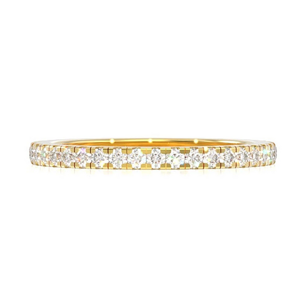 One Row Prong Set Diamond Ring