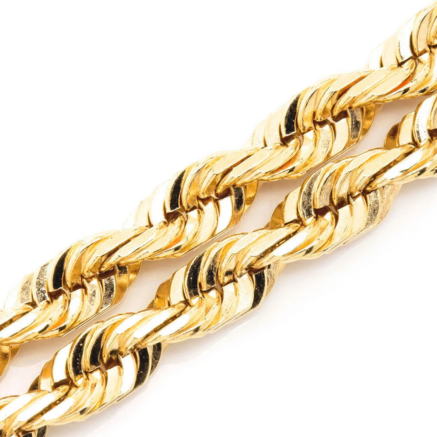 Rope Gold Chain in 14K yellow gold, 5.5mm width, detail view