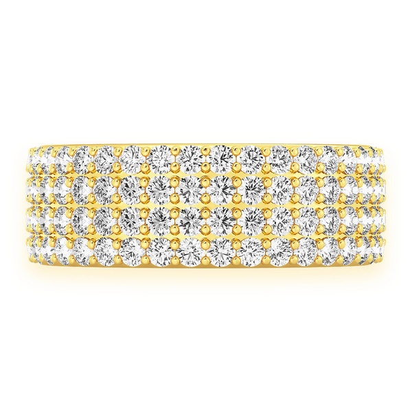 Four Row Band Ring