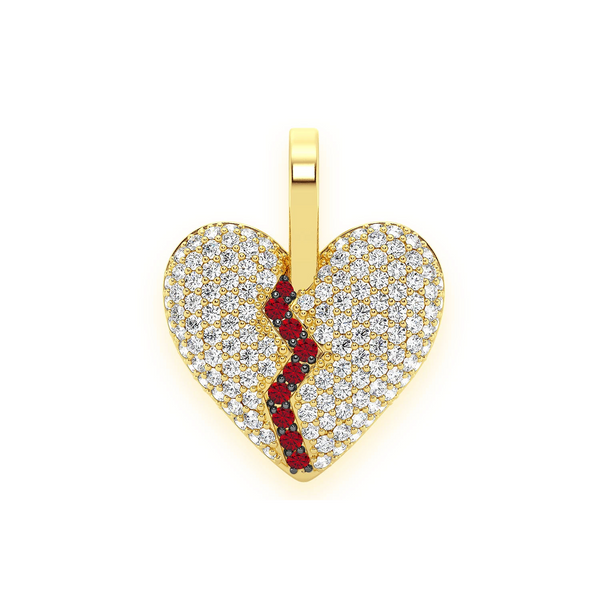 Broken Heart Diamond Pendant